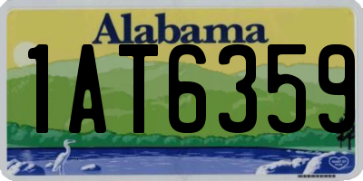 AL license plate 1AT6359