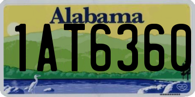 AL license plate 1AT6360