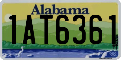 AL license plate 1AT6361