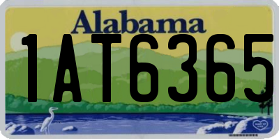 AL license plate 1AT6365