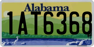 AL license plate 1AT6368