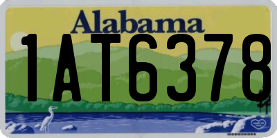 AL license plate 1AT6378