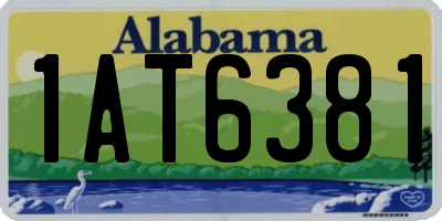 AL license plate 1AT6381