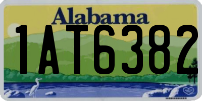 AL license plate 1AT6382