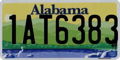 AL license plate 1AT6383