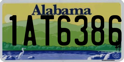 AL license plate 1AT6386
