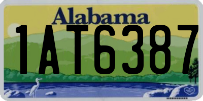 AL license plate 1AT6387