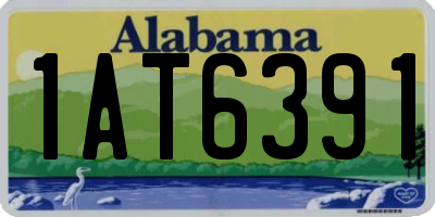 AL license plate 1AT6391
