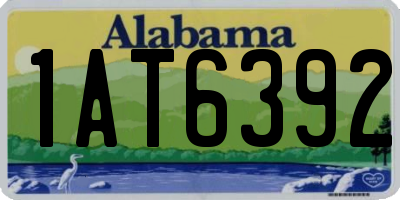 AL license plate 1AT6392
