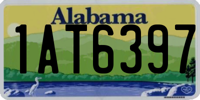 AL license plate 1AT6397