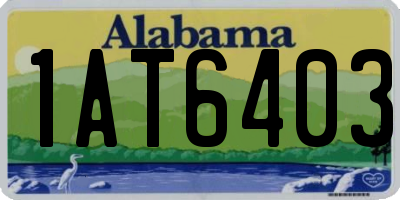 AL license plate 1AT6403