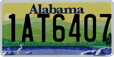 AL license plate 1AT6407