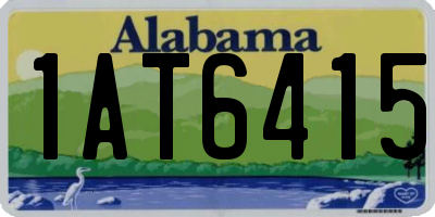 AL license plate 1AT6415