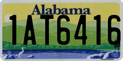 AL license plate 1AT6416