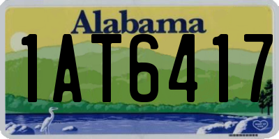 AL license plate 1AT6417