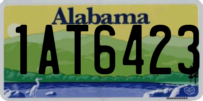 AL license plate 1AT6423