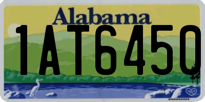 AL license plate 1AT6450