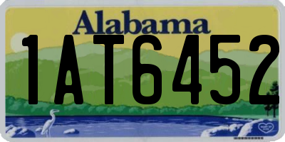 AL license plate 1AT6452