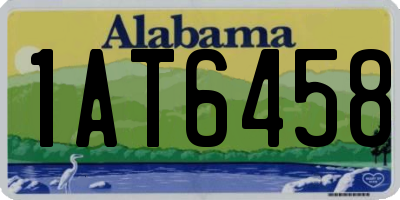AL license plate 1AT6458