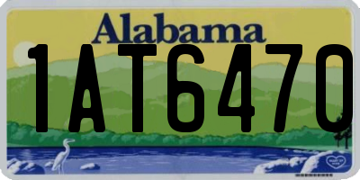 AL license plate 1AT6470