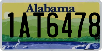 AL license plate 1AT6478