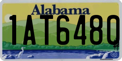 AL license plate 1AT6480