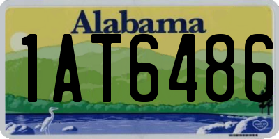AL license plate 1AT6486