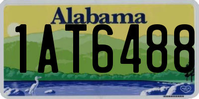 AL license plate 1AT6488