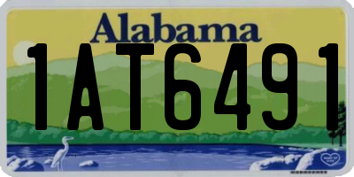 AL license plate 1AT6491
