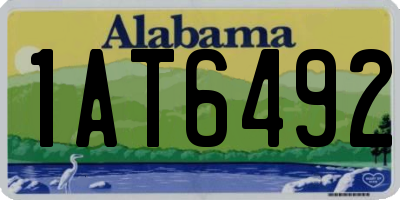 AL license plate 1AT6492
