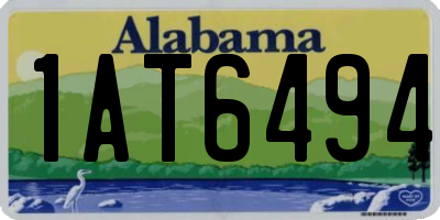 AL license plate 1AT6494