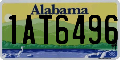 AL license plate 1AT6496