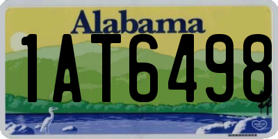 AL license plate 1AT6498