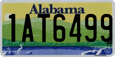 AL license plate 1AT6499