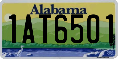 AL license plate 1AT6501