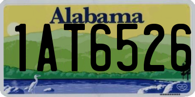 AL license plate 1AT6526