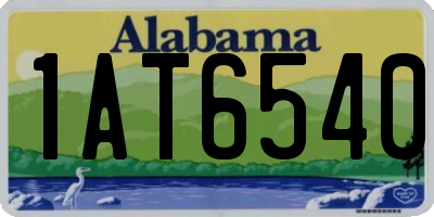 AL license plate 1AT6540