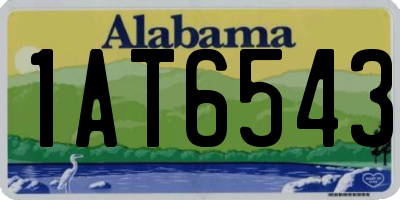 AL license plate 1AT6543