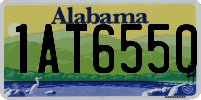 AL license plate 1AT6550