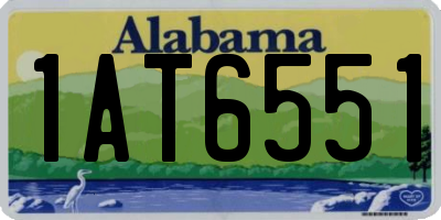 AL license plate 1AT6551