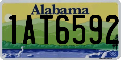 AL license plate 1AT6592