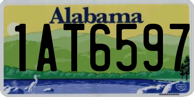 AL license plate 1AT6597