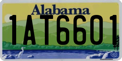 AL license plate 1AT6601