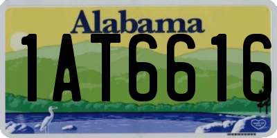AL license plate 1AT6616