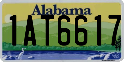AL license plate 1AT6617