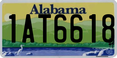 AL license plate 1AT6618