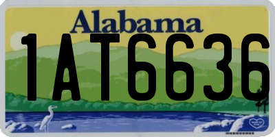 AL license plate 1AT6636