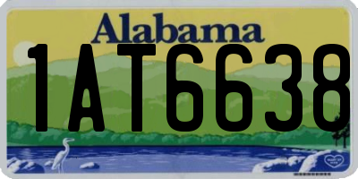 AL license plate 1AT6638