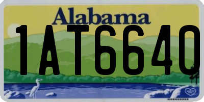 AL license plate 1AT6640