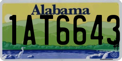 AL license plate 1AT6643